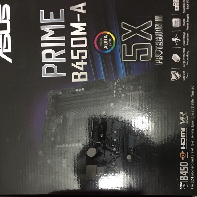 Combo main b450m-a + cpu ryzen 7 2700 tất cả full box