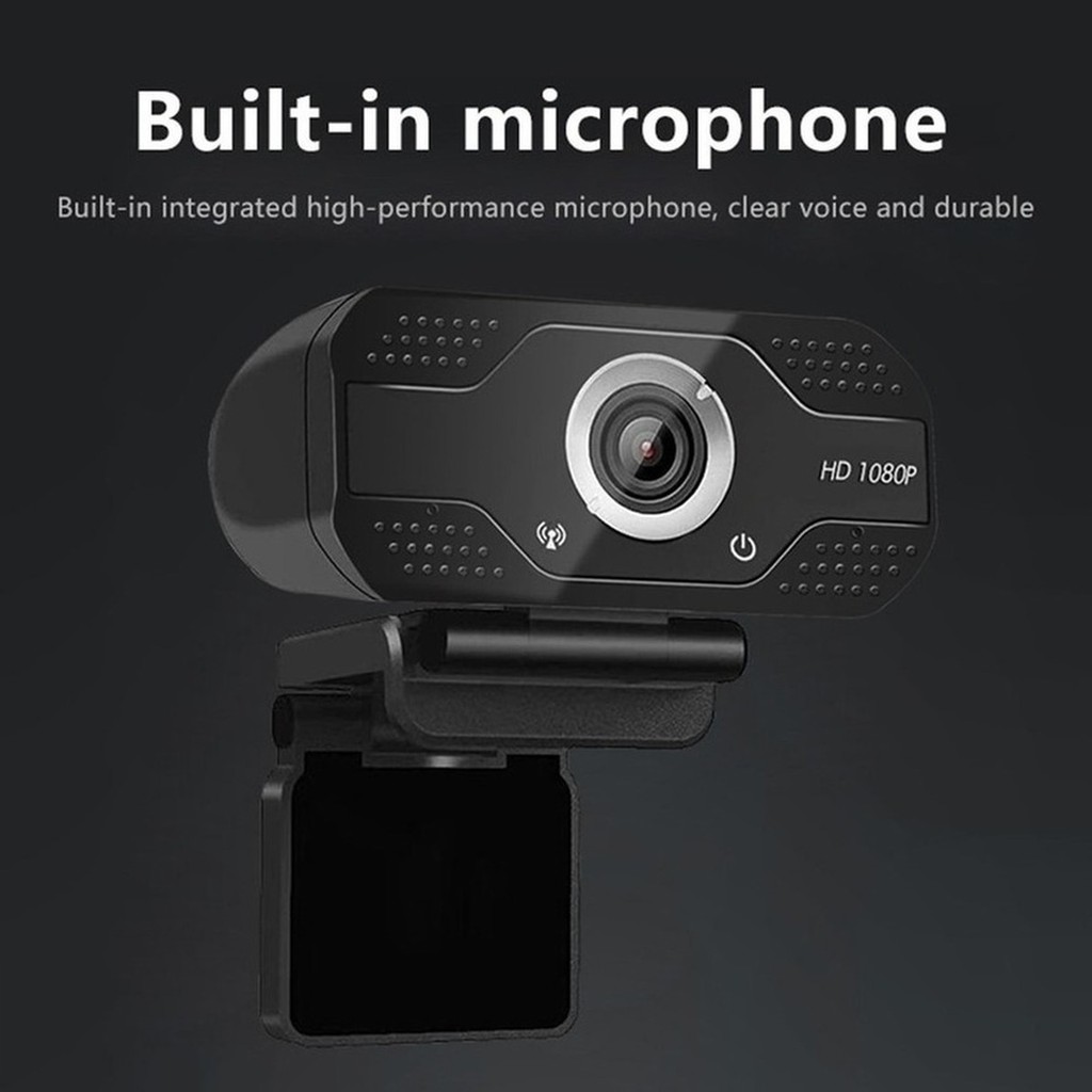 Webcam góc rộng Full HD 1080P 130 ° cho cuộc gọi video HD cho máy tính xách tay có micrô và sử dụng cổng USB | BigBuy360 - bigbuy360.vn