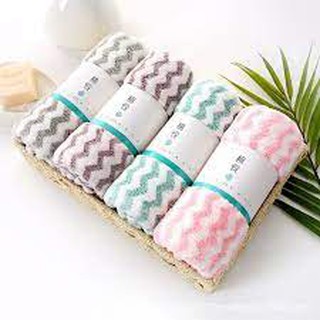 Combo 10 Khăn mặt lông cừu mịn xuất Hàn 30x50cm