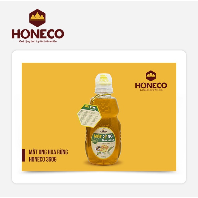 Toàn Quốc [Evoucher] Miễn phí giao hàng Mật Ong Honeco - Sản phẩm Mật ong hoa rừng Honeco 360g