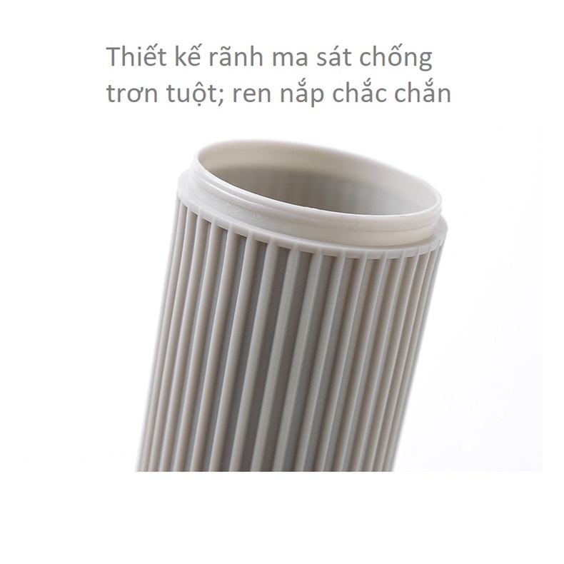 Hộp đựng bàn chải đánh răng, kem đánh răng du lịch màu trắng, xám