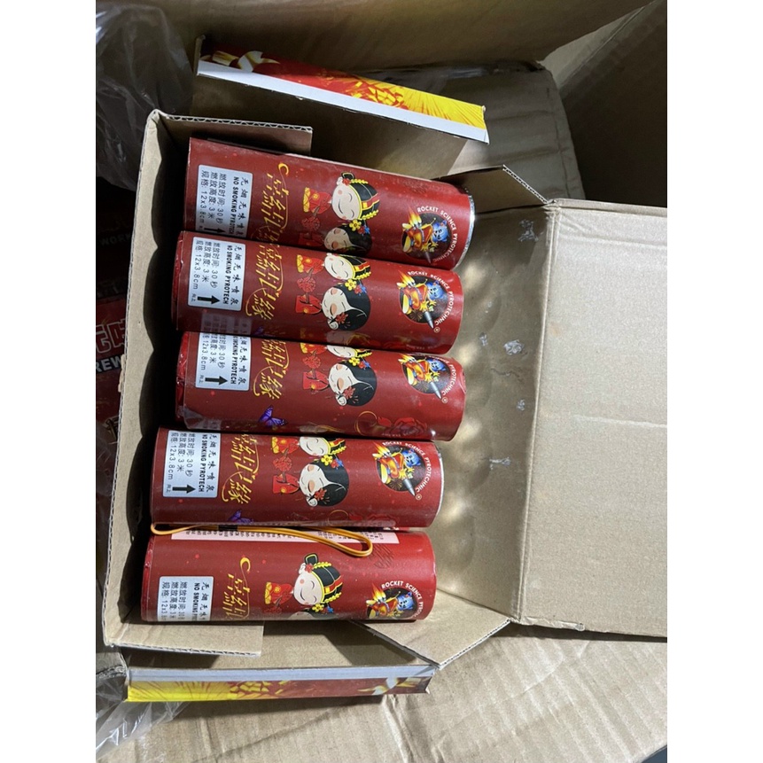 Pháo Điện Song Hỷ, Pháo điện đỏ cô cậu LOẠI VỎ MỎNG 1 Viên