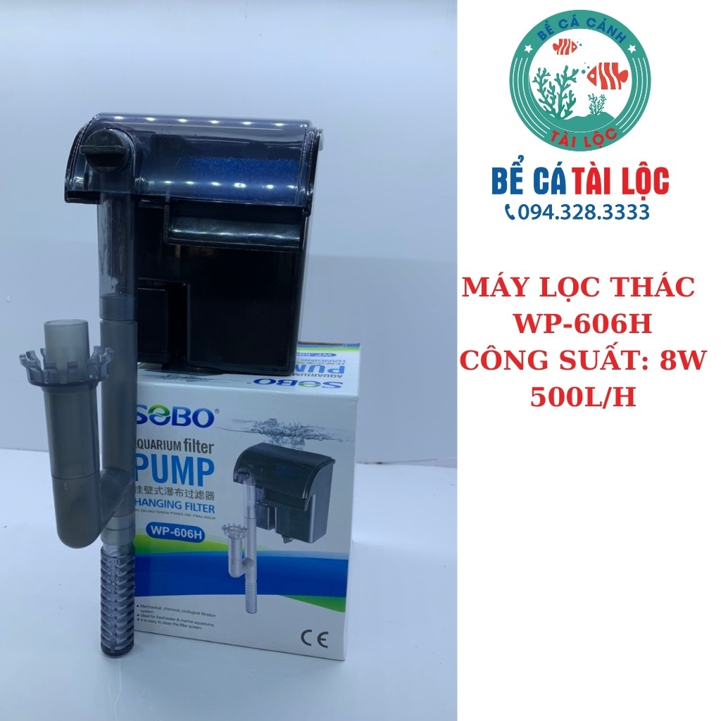 MÁY LỌC TREO BỂ CÁ HỒ CÁ, LỌC THÁC SOBO WP606H