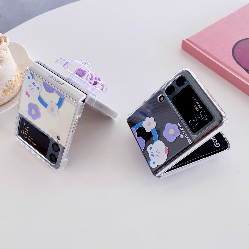 Ốp Điện Thoại PC Cứng Trong Suốt Họa Tiết Hoạt Hình Cho Samsung Galaxy Z Flip 3 5G Zflip 4