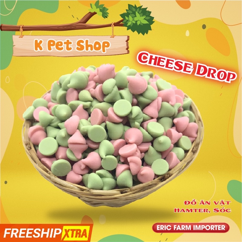 Thức Ăn Cheese Drop Hamter Sóc  FREE SHIP  Phô Mai Sữa 3 Màu Thức Ăn Cho Hámter hũ 30g Đồ Ăn Dặm Dành Cho Hamster Sóc