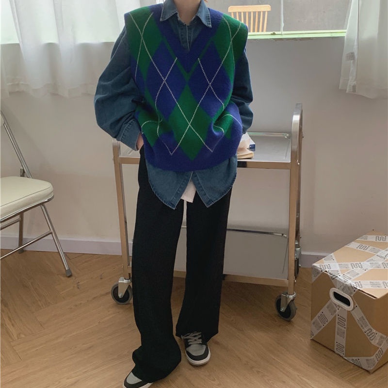 Áo len không tay cổ V thời trang trẻ trung cho nữ