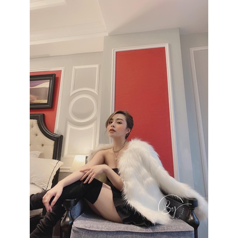 BÁN SỈ ÁO KHOÁC LÔNG NGẮN 2 MÀU TRẮNG GHI CHO NỮ