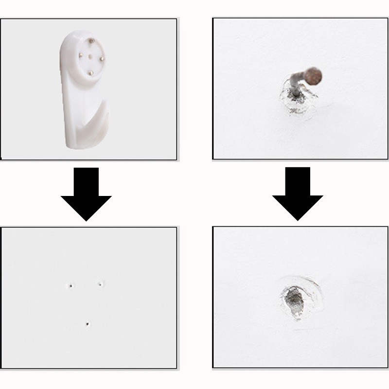 Đinh 3 chân 4 chân lỗ siêu nhỏ không hư tường (Combo 20 cái)