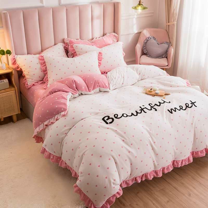 Set chăn ga gối nỉ nhung tăm siêu sang