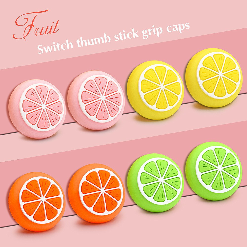 Lammcou Silicon Soft Fruit Shape Gaming Control Button Protector Cover compatible with Nintendo Switch / Lite