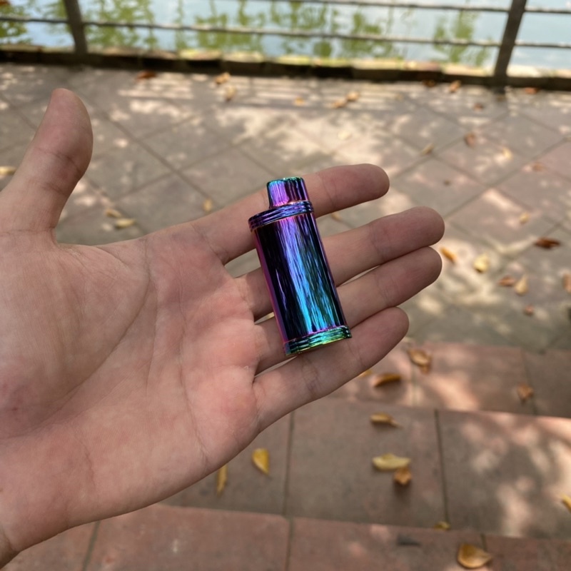 Vỏ Bic j5 Mini Hoa Văn Kim Loại - Xanh Tím