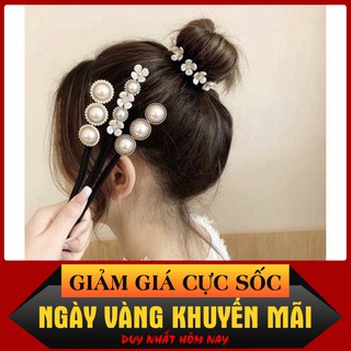[RẺ VÔ ĐỊCH] Thanh Cuộn Búi Tóc Đa Năng Phong Cách Hàn Quốc Đính Đá Và Ngọc Trai Nhân Tạo Đẹp Sắc Sảo, Style Sang Chảnh