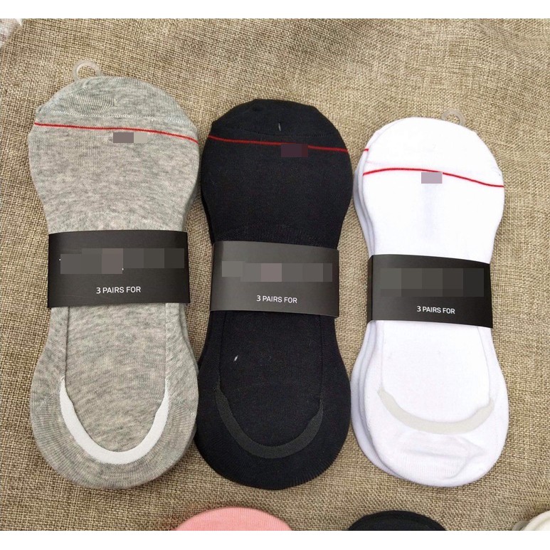 Combo 3 đôi vớ hài nam mang giày lười hàng xuất