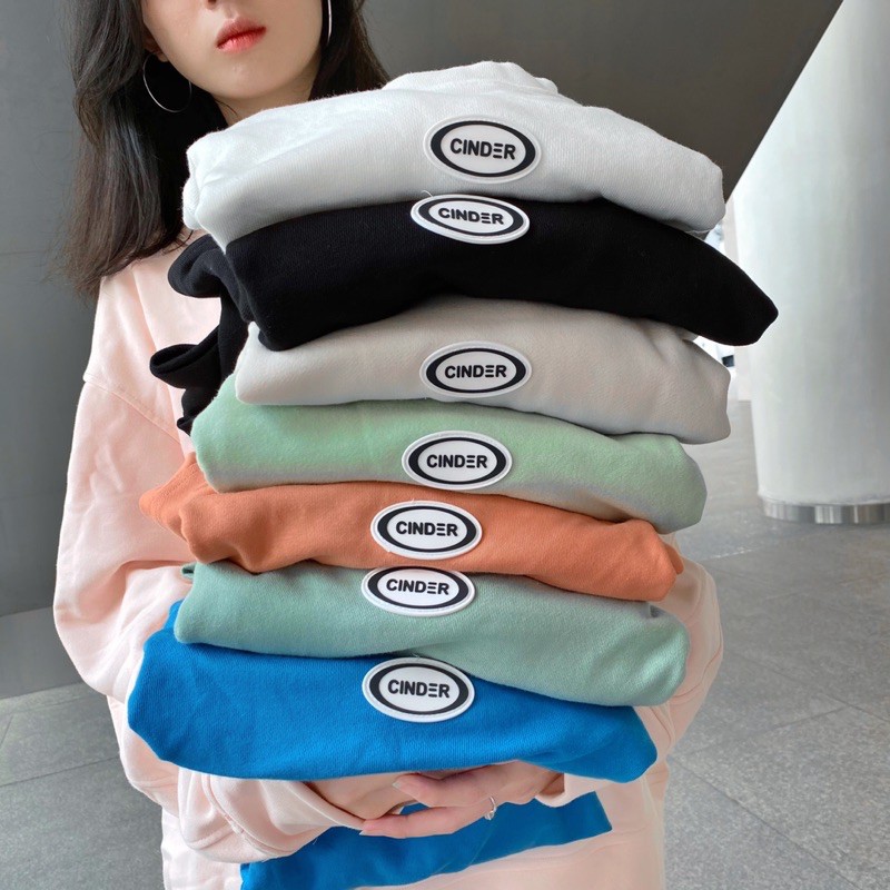 [LOCAL BRAND]  Áo Sweater Logo ❤️CINDER❤️ - Áo Hoodie Nỉ Trơn Unisex streetwear form rộng 9 Màu 💙💙 | BigBuy360 - bigbuy360.vn