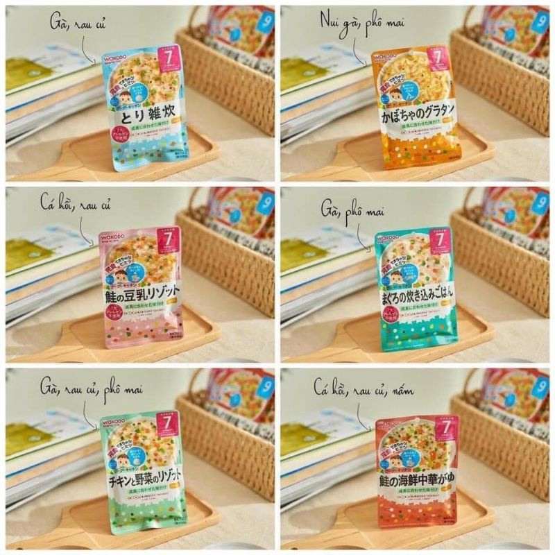 Cháo tươi dinh dưỡng Wakodo Nhật Bản cho bé từ 7m