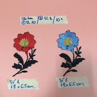 Hình ủi, patch ủi, sticker ủi bông hoa (có keo) (Phụ liệu may vá trang trí quần áo may mặc, Handmade, DIY)