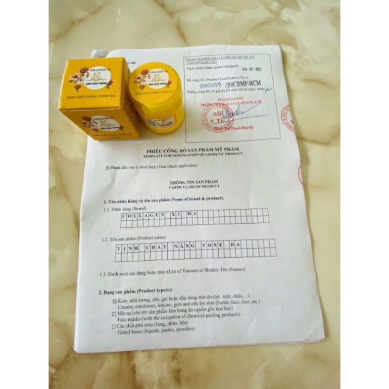 TINH CHẤT NÂNG TÔNG DA KÍCH TRẮNG COLLAGEN X3 ĐÔNG ANH