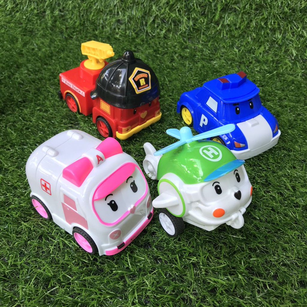 Set 4 xe Poli chạy đà dễ thương - Hoạt hình Poli và những người bạn - Smart Toy251