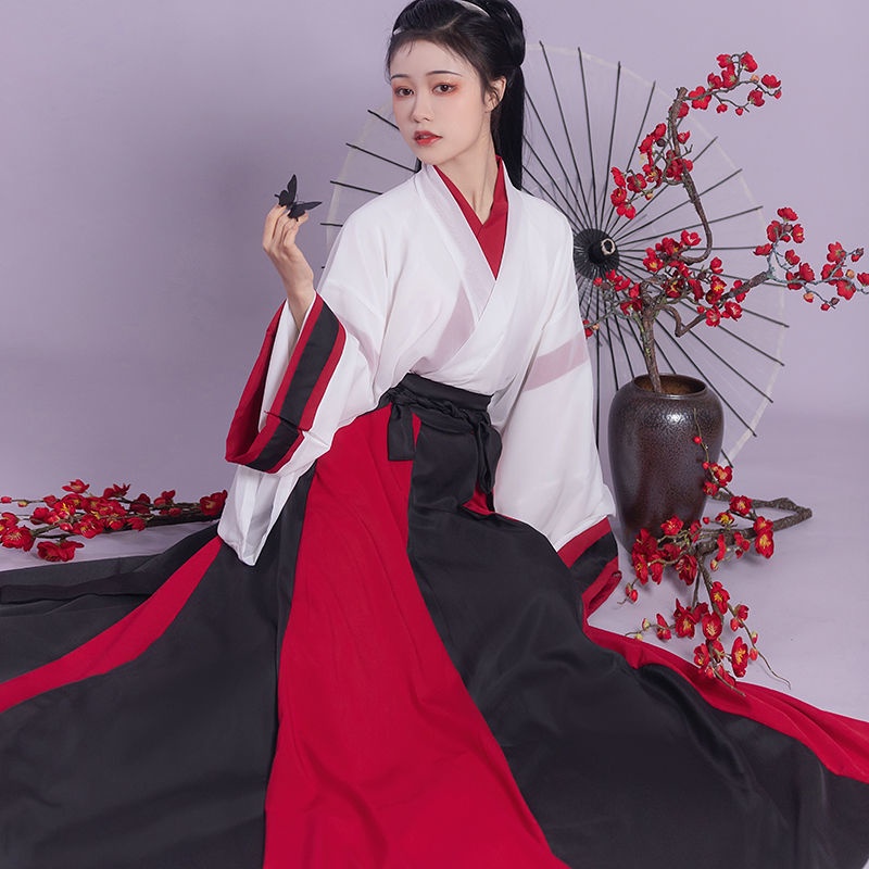 Fengqilou Xiake Fengyun Wei Jin Made Hán Phục Cổ Chéo Thắt Eo Cho Nam Và Nữ Sinh Viên Mùa Xuân Fengqilou Xiake Fengyun Wei Jin 9.20