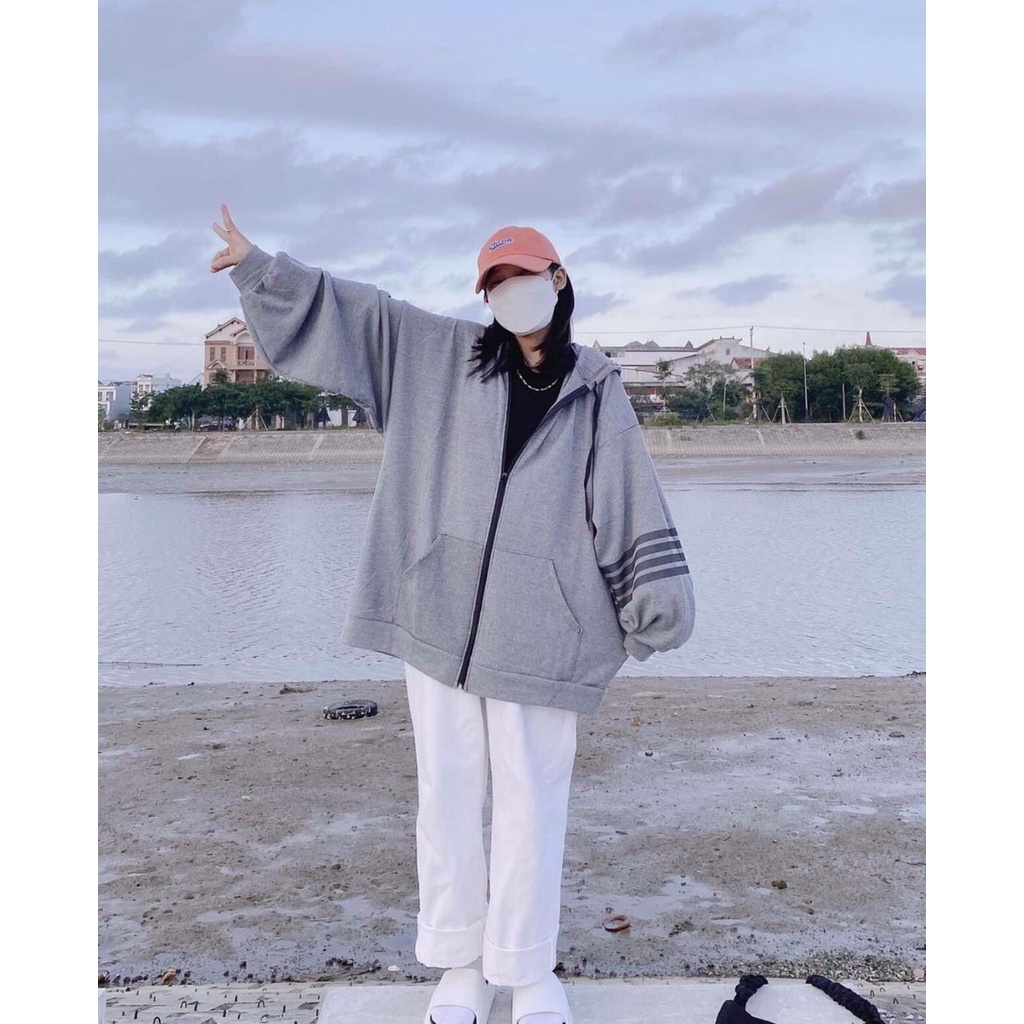 Áo Khoác Nữ, Áo Nỉ Vạch Tay 2 Màu Cực Hot | BigBuy360 - bigbuy360.vn