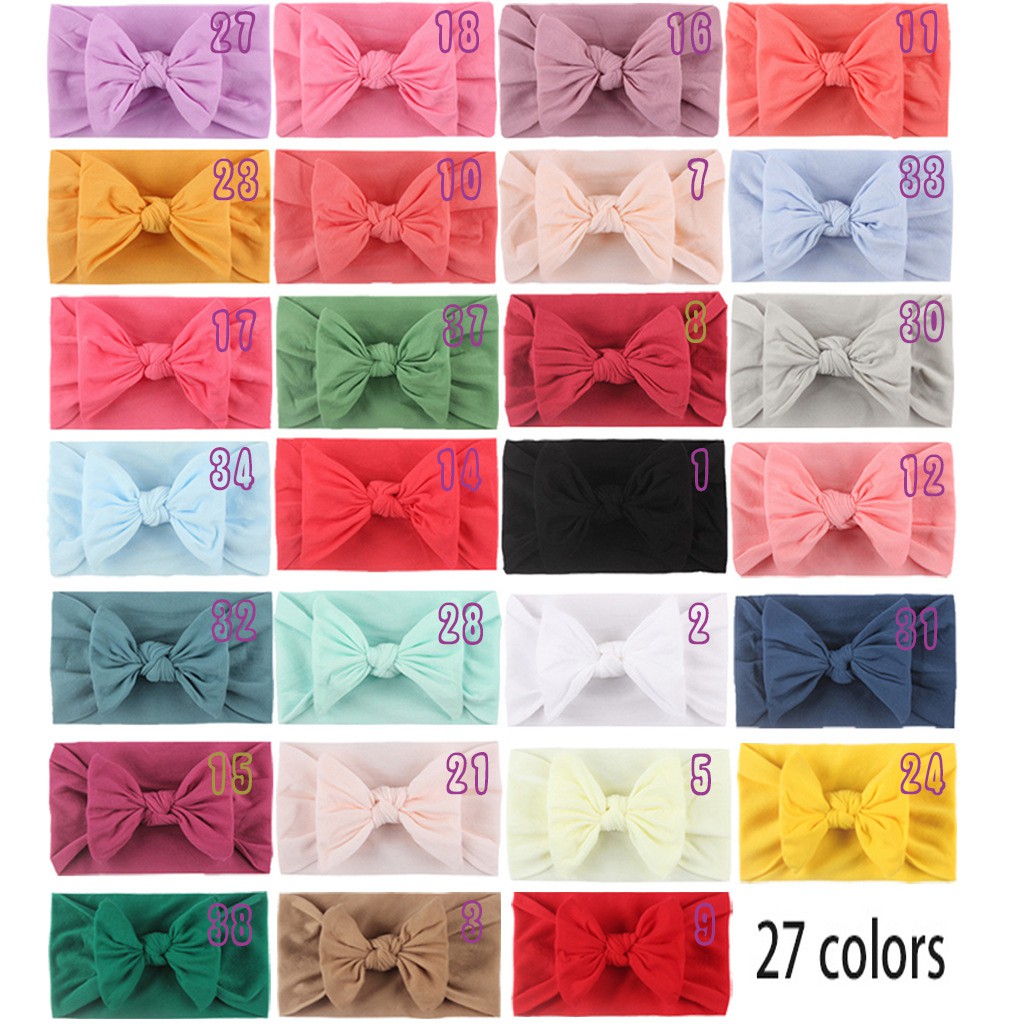 Băng đô turban Luckycandy bằng nylon mềm mại đáng yêu cho bé