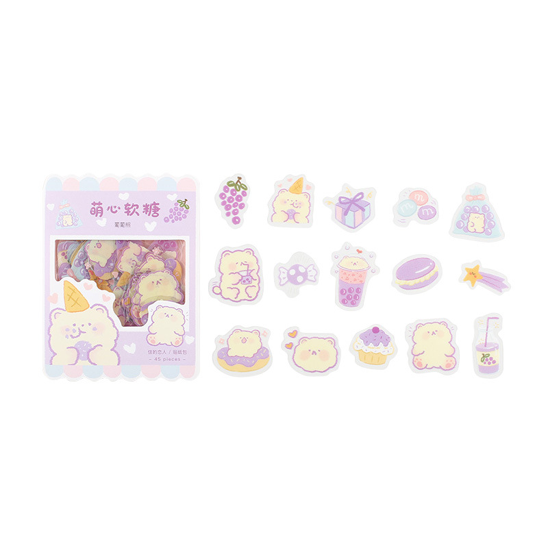 Set 45 Miếng Dán Flowertree Sticker Trang Trí Nhật Ký