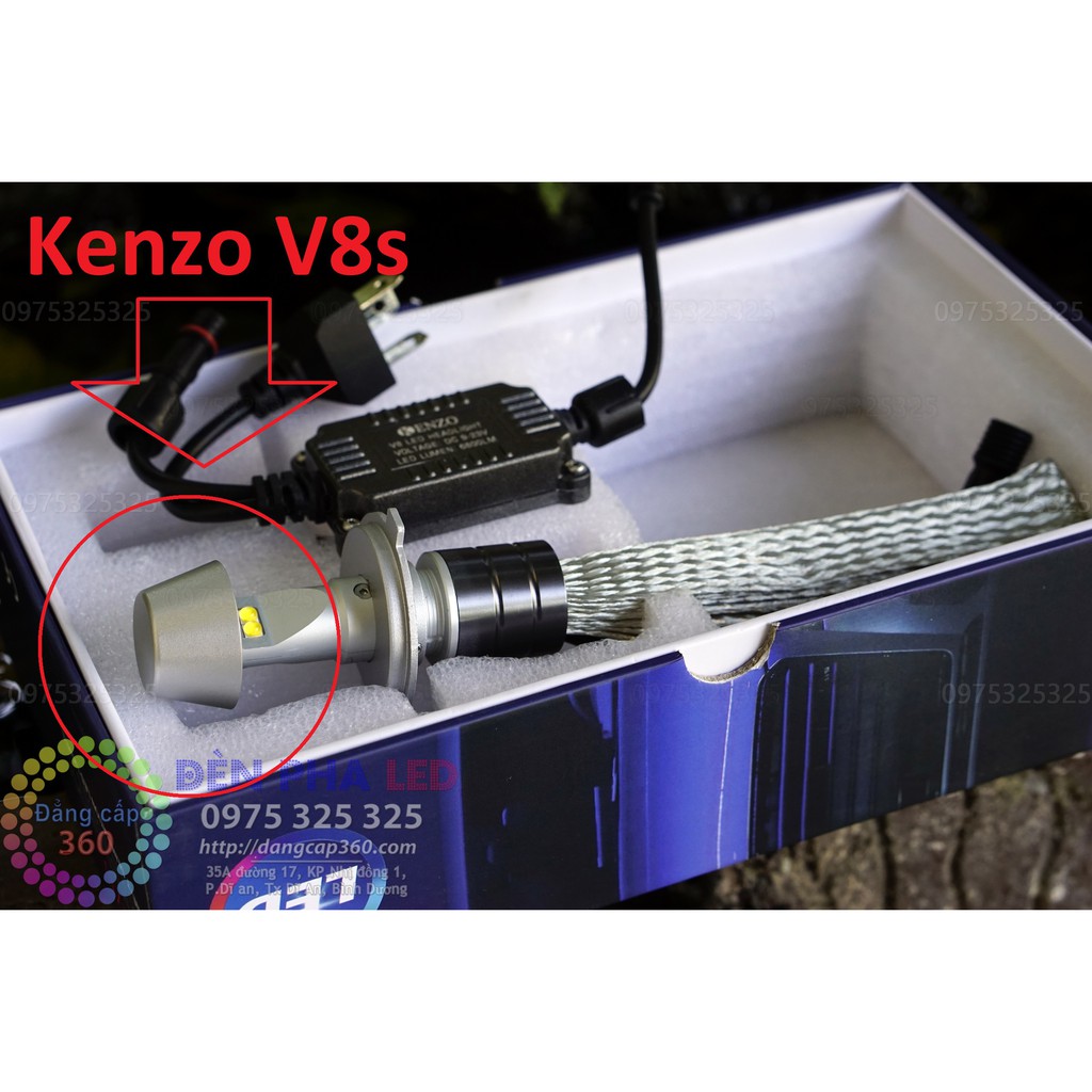 Nắp đầu Kenzo V8s V8 - sử dụng cho đèn Kenzo V8 V8s chống chói XHP70 L7 L8 L9 L10 V9 V70 P7 philips lumiled L4x L4s GR