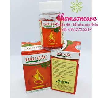 Dầu Gấc Abipha lọ 100 viên - bổ Sung Vitamin A - sáng mắt đẹp da