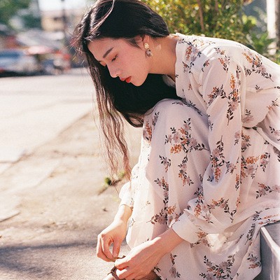 NRVP Đầm Hoa Tay Dài Thời Trang Dành Cho Nữ