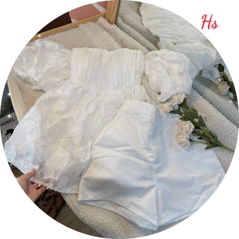 Sét trễ vai trắng tiểu thư HS6