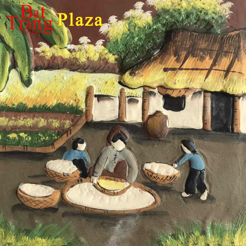 Tranh Gốm Bát Tràng 25x25cm
