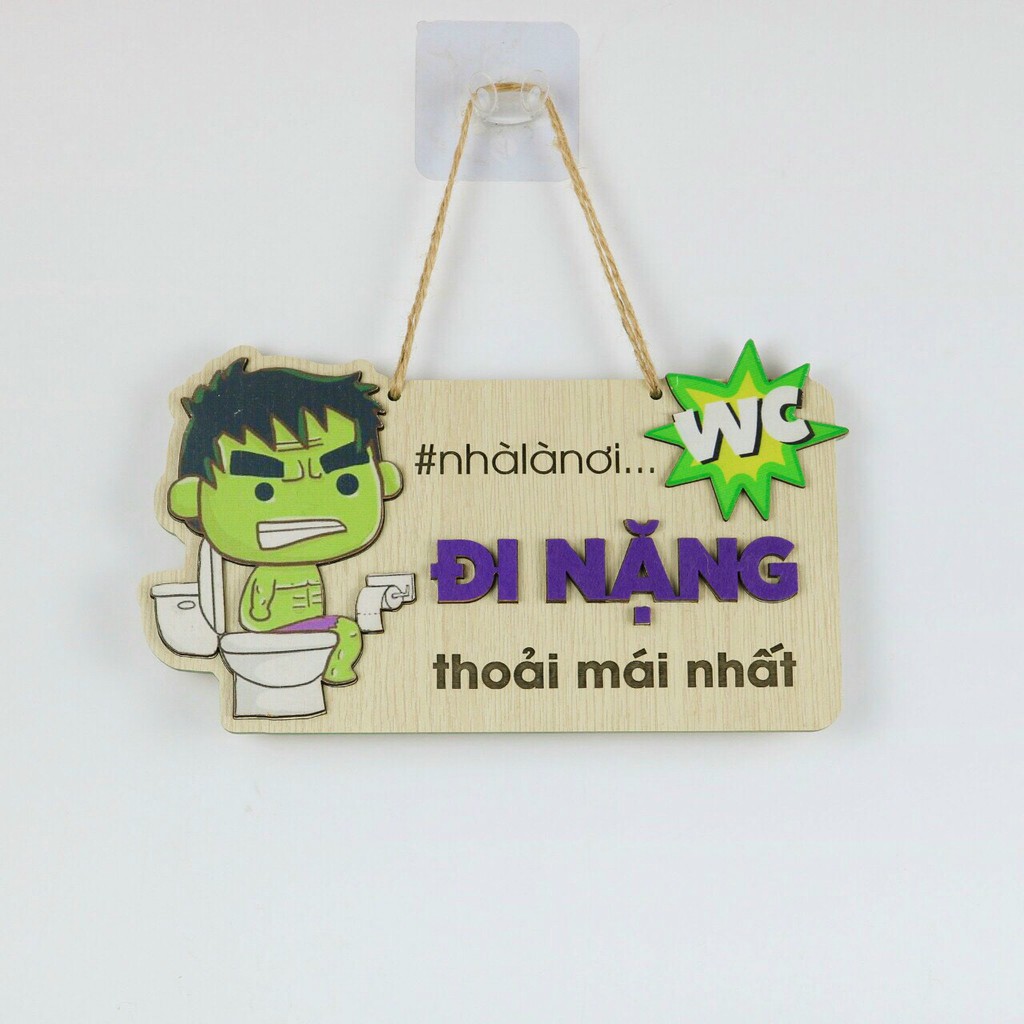 Biển bảng gỗ decor - trang trí treo tường cửa WC - Nhà tắm - Toilet - TL10-15