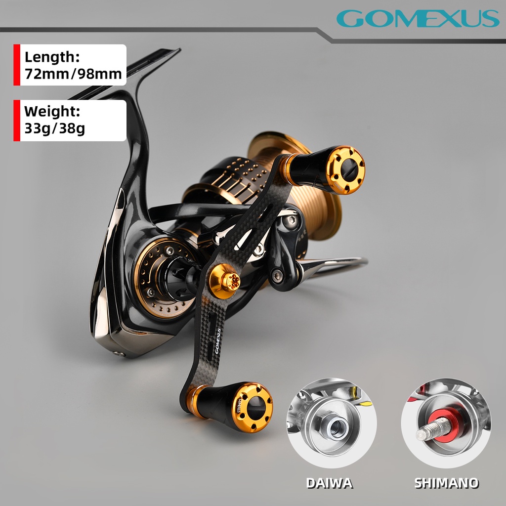 Tay cầm Gomexus chất liệu sợi carbon kép cho máy câu cá Shimano Vanford DAIWA Emeraldas AJING CDH