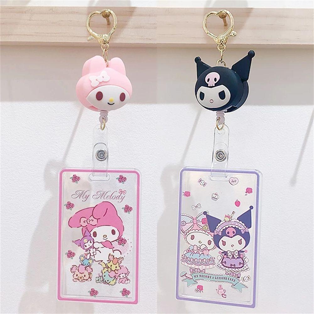 Vỏ Bọc Thẻ Xe Buýt Trong Suốt In Hoạt Hình My Melody Cinnamoroll Dễ Thương
