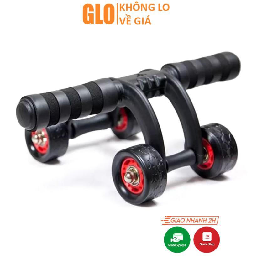 Con Lăn Tập Cơ Bụng 4 Bánh(AB Roller And Push Up Bar) Tặng Kèm Thảm Lót Gối