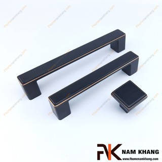 Tay nắm cửa tủ hiện đại màu đen viền hồng NK026-DH (Màu Đen Viền Hồng)