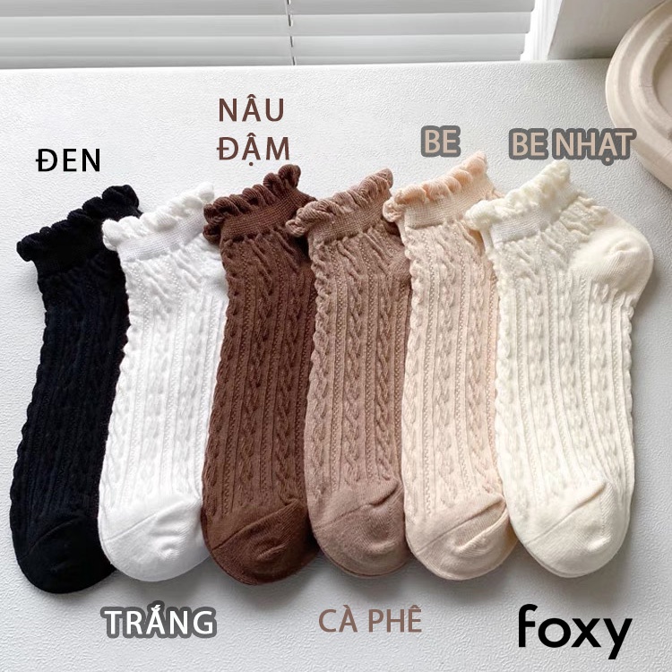 Tất Nữ Cổ Thấp Phong Cách Trẻ Trung Chất Liệu Co Dãn Foxy - FOS020