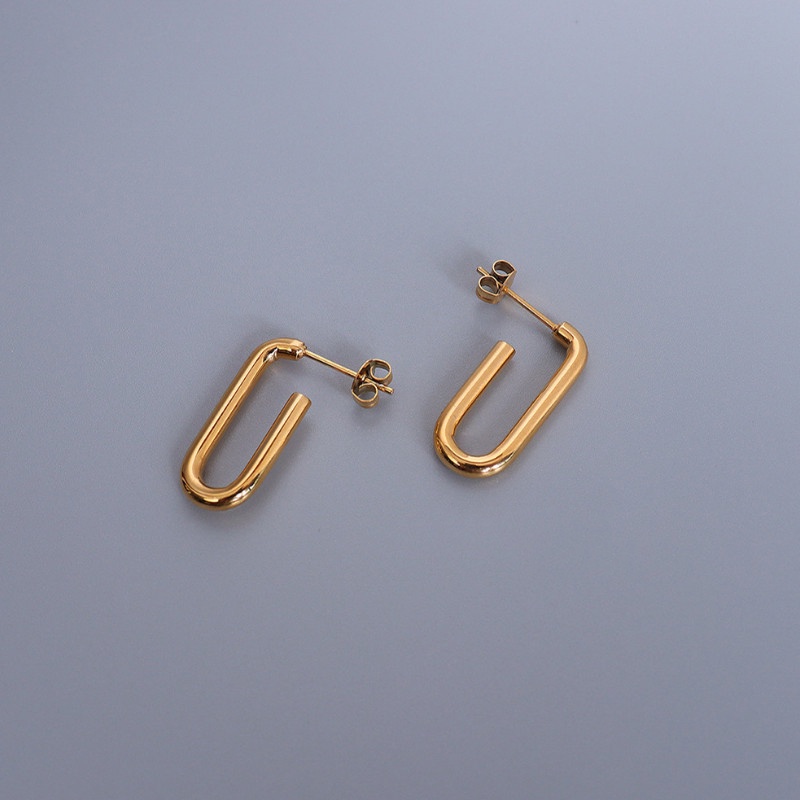 Bông Tai Nữ Hình Chữ U Titan Ko Han Rỉ TT 3836