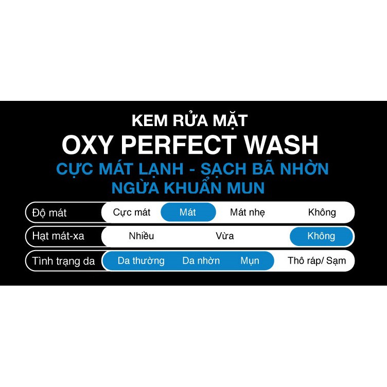 Kem Rửa Mặt Giúp Làm Sạch Bã Nhờn, Ngừa Khuẩn Mụn OXY Perfect Wash