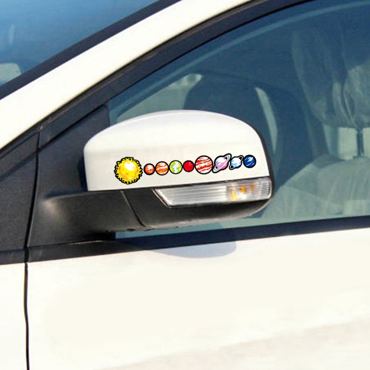 1 Miếng Dán Phản Quang Hình Các Hành Tinh Vui Nhộn Trang Trí Xe Hơi / Xe Máy Toyota