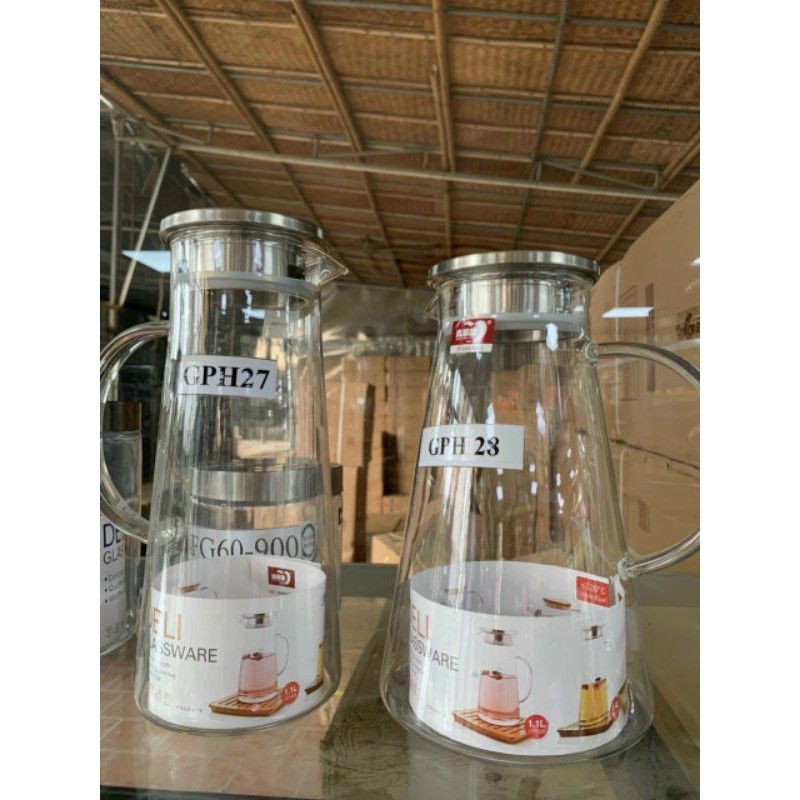 Bình nước thủy tinh 1,5lít và 1,8 lít