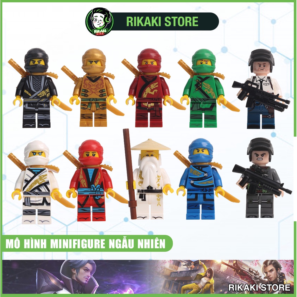 MINIFIGURE Nhân Vật Mô Hình Ngẫu Nhiên Ninja GO, PUBG, Nhân Vật Siêu Anh Hùng Marvel, Mô Hình Giá Rẻ