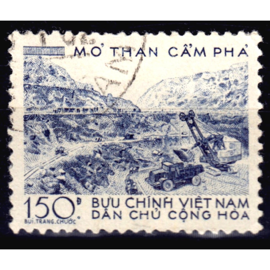 Tem sưu tập MS 048 Tem CTO Việt Nam Mỏ than Cẩm Phả 1959