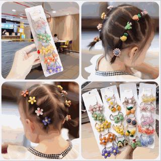 Set 10 Dây Cột Tóc Kiểu Dáng Xinh Xắn Dễ Thương Cho Bé Gái