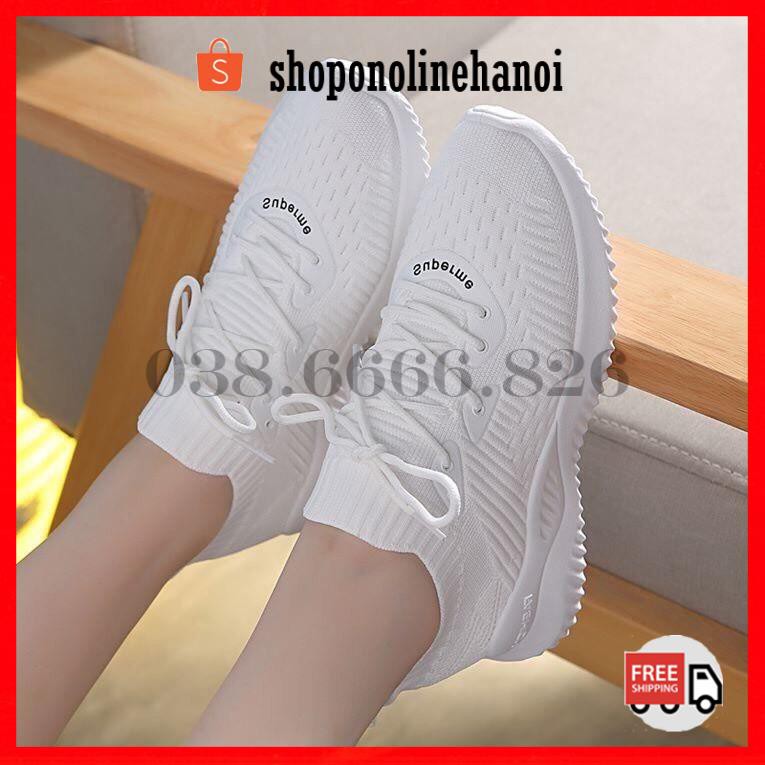Giày sneaker cổ chun cực đẹp Hot Trend - Kèm clip và ảnh thật ( Lưi ý phom rộng lùi lại 1ri ạ)