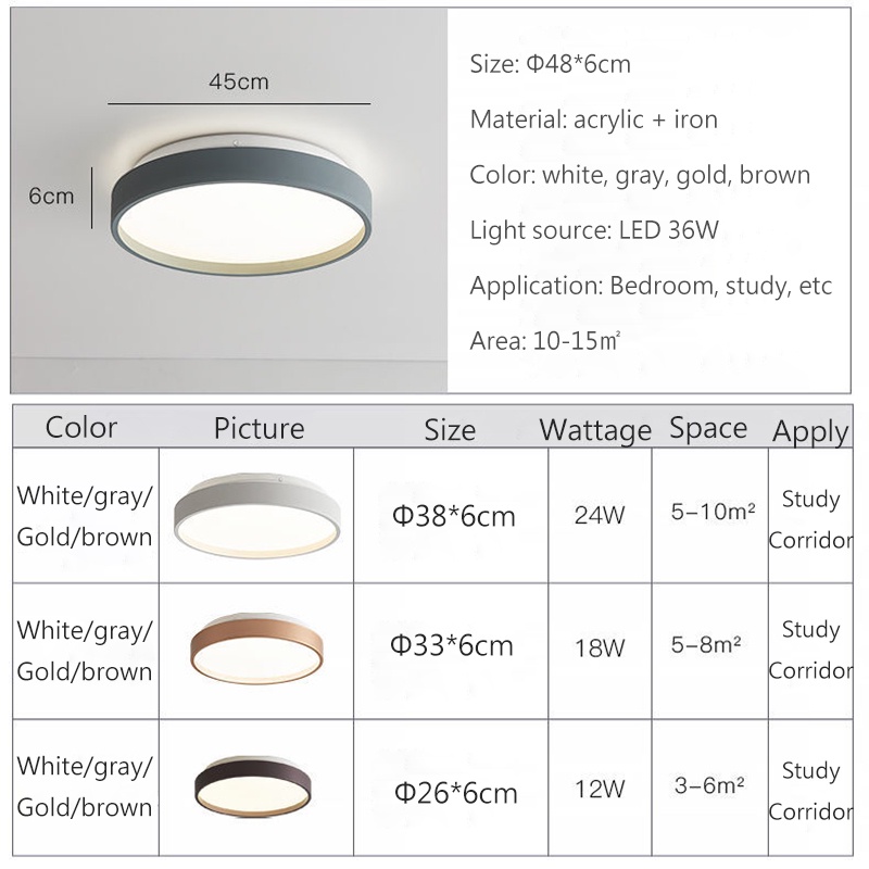 Đèn trần LED/Đèn phòng khách/Đèn phòng LED tròn/Đèn phòng ngủ/Đèn bàn/Đèn phòng tắm/Đèn lối vào