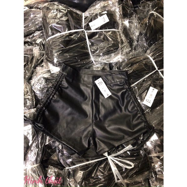 Quần đùi short da dây rút hai bên siêu tôn dáng ( ảnh thật) alohashop91