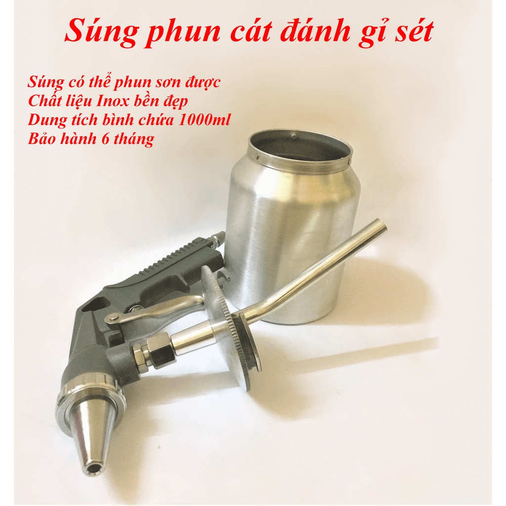 Máy phun cát đánh gỉ sét  Đài Loan - Phun được sơn, siêu bền - Lực phun mạnh - Bảo hành 6 tháng