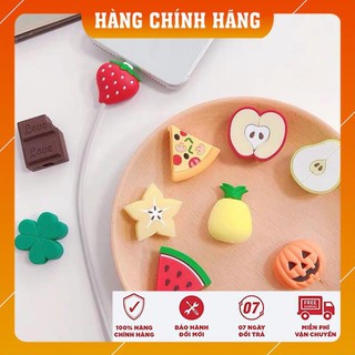 Trái cây bảo vệ đầu dây cáp sạc cute phomai que - chống đứt chống gãy dập Dây (Được chọn mẫu)