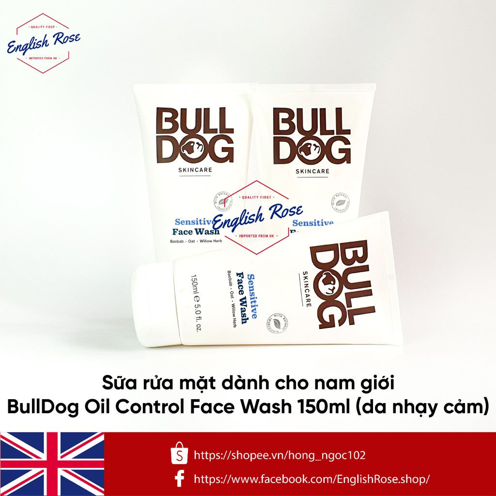 Sữa rửa mặt cho nam da dầu Bulldog Oil Control Face Wash 150ml